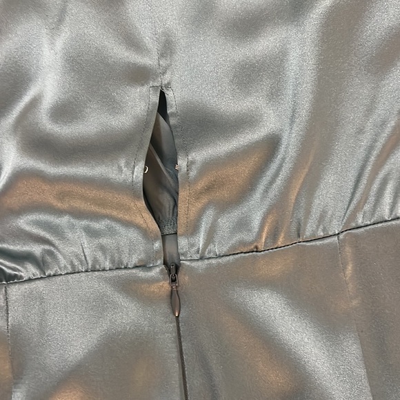 Elegant Asymmetrical Teal Dress - Picture 7 of 14